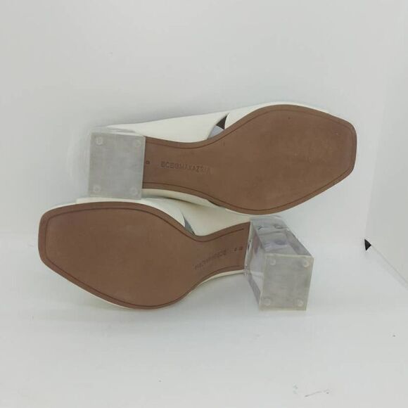 BCBGMAXAZRIA Designer Womens NEW w/Box Soft Leather Off White Heels - sz. 6M - Picture 5 of 6
